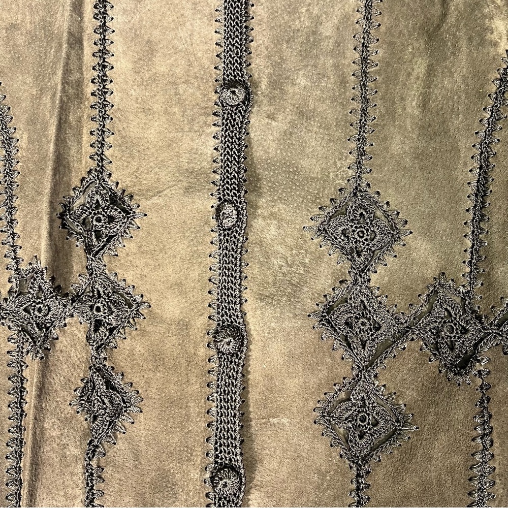 Vintage Carducci Patchwork Leather Jacket Crochet… - image 3